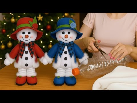 Видео: 💥Вы удивите всех/😍 Как сделать огромного снеговика из пластиковой бутылки