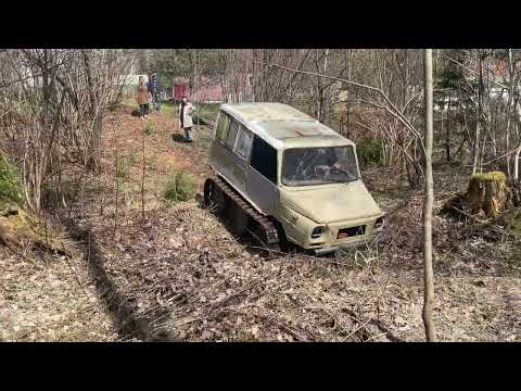 Видео: ЛУАЗ на гусеницах. За дровами по бездорожью