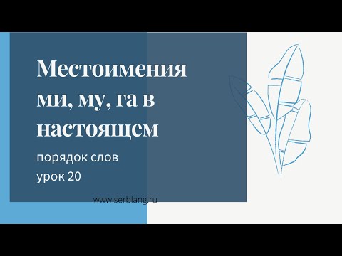 Видео: 20. Порядок слов в сербском  Местоимения mu, mi, ga в настоящем