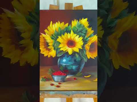 Видео: солнечный букет #painting #art #современнаякартина #flowers