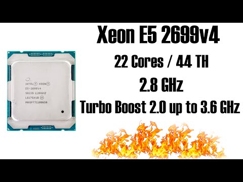 Видео: Xeon E5 2699v4 - король на LGA2011-3 🔥 22 ядра и 44 потока до 3,6GHz 🔥 Тест и сравнение с E5 2699v3