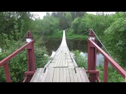 Видео: Подвесные мосты на реке Тихвинка  Остатки Смоленского шлюза  Водозабор