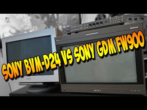 Видео: Sony BVM-D24E1WU VS Sony GDM FW900 Самые легендарные и редкие ЭЛТ Мониторы