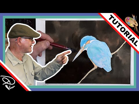 Видео: Как нарисовать темный фон акварелью