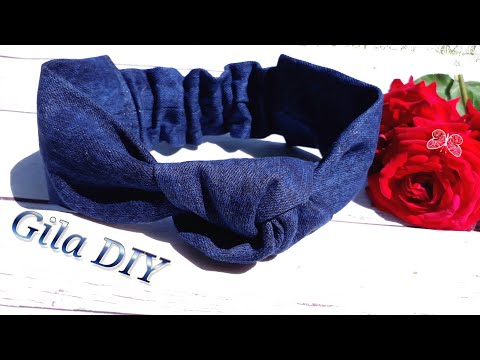 Видео: #DIY Jeans Headband | DIY Turban Knot Headband |Повязка на голову из джинса / Gila DIY