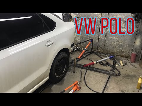 Видео: Volkswagen polo ремонт задка, после отбойника.