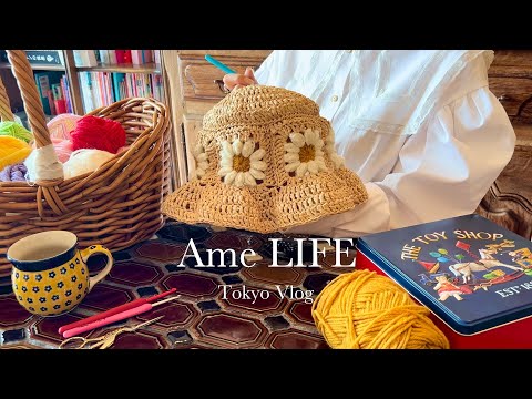 Видео: влог ｜ Повседневная жизнь вязания шапок крючком и покупки UNIQLO 👒 ｜ Granny Square