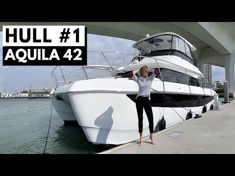 Видео: AQUILA 42 YACHT Вариант с фольгированием Роскошный сафари на моторном катамаране Яхт-тур