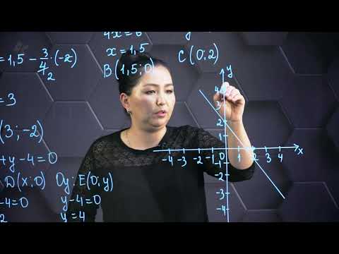 Видео: Түзүдің теңдеуі. Шенбердің теңдеуі. Практ. бөлім - тапсырмаларды орындау. 8 сынып.