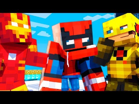 Видео: Володя ЧЕЛОВЕК ПАУК теперь ГЛУПЫЙ !? супергерои В МАЙНКРАФТ железный человек и флеш