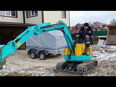 Видео: Экскаватор     KUBOTA  RX141