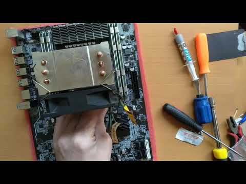 Видео: Установка кулера lga 775/1156/1155 на сокет lga 2011 mb Kllisre X79 чипсет