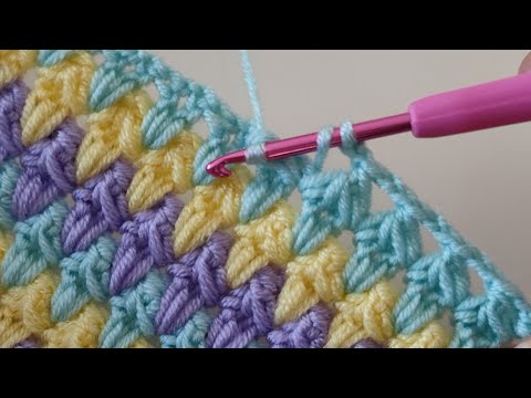 Видео: Простое вязание крючком Детское одеяло Выкройка мороженого для начинающих ~ Выкройка одеяла крючком
