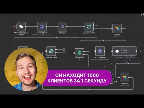 Видео: СОЗДАЛ ИИ АГЕНТА, который находит 1000 клиентов за 1 клик [шаблон для N8N]