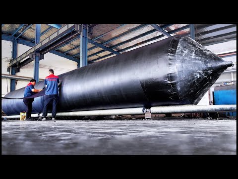 Видео: Огромная резиновая подушка безопасности ручной работы! Удивительная фабрика！