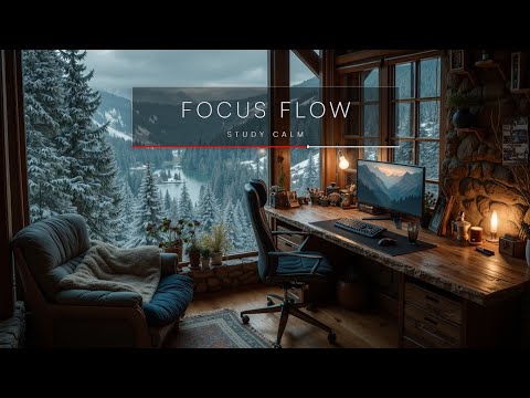 Видео: Атмосфера зимней хижины для учебы и работы