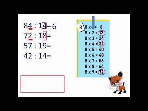 Видео: Деление двузначного числа на двузначное число