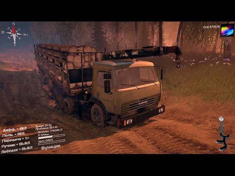 Видео: SpinTires. Мод КамАЗ-6520. (Ссылка на мод в описании)