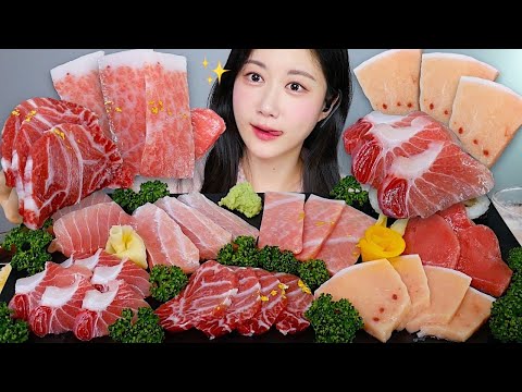 Видео: Сашими Из Тунца🥰 Мягкое И Вкусное✨ | eating show | asmr mukbang korean