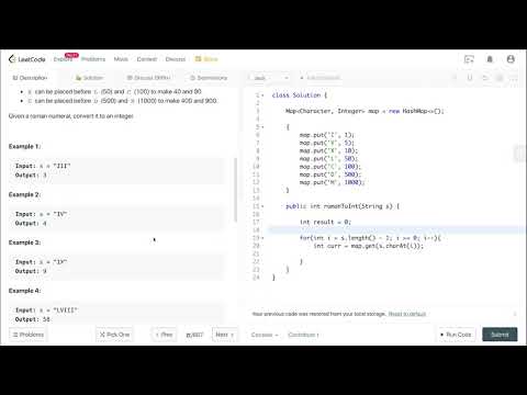 Видео: [Решение на Java] 13. Roman to Integer. LeetCode задача для Amazon, Microsoft, Facebook, Apple и др.