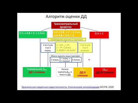 Видео: Диастолическая дисфункция левого желудочка: оценка при эхоструктурных изменениях  сердца