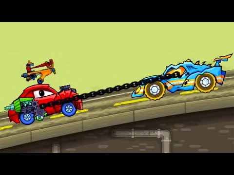 Видео: КРАСНАЯ МАШИНКА против ХИЩНЫХ МАШИН #3 Мультик по игре Car Eats Car 2