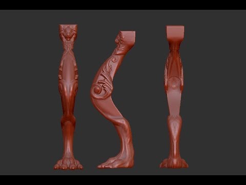 Видео: Zbrush 2019 эксперимент над ножкой КАБРИОЛЬ