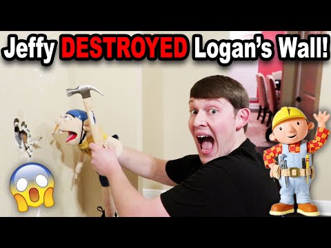 Видео: Джеффи УНИЧТОЖИЛ стену Логана!!! *BTS*