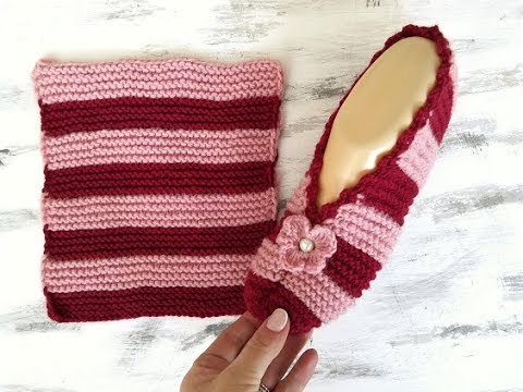 Видео: Красивые следки спицами из прямоугольника