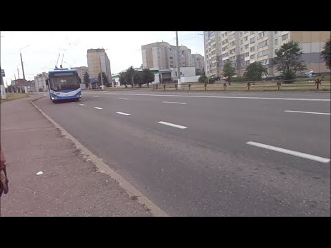 Видео: Троллейбусный маршрут №7 (Витебск). Мкр. Фрунзе - Смоленский рынок.