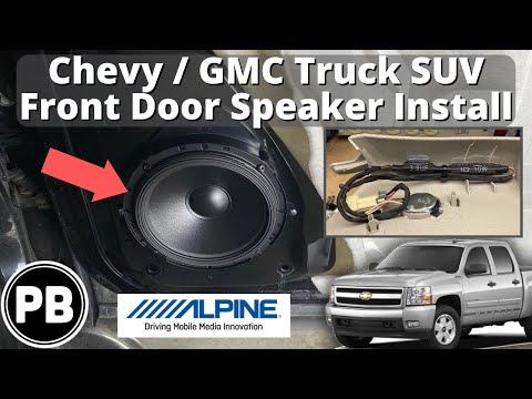 Видео: Установка динамика в переднюю дверь GMC / Chevrolet 2007–2014 | Sierra Silverado Avalanche Tahoe ...