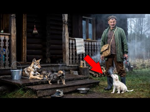Видео: ВОЛЧИЦА РОДИЛА У ДВЕРИ ЛЕСНИКА… НО ОДИН ЩЕНОК — НЕ ВОЛК!