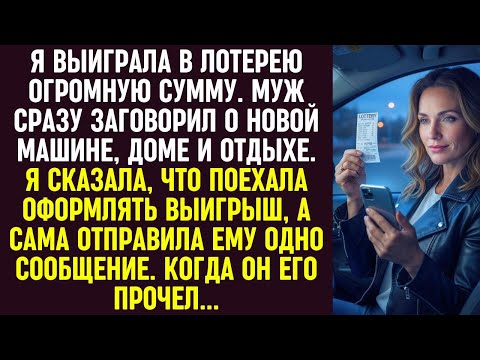 Видео: Я выиграла в лотерею, а муж мечтал о роскоши. После моего сообщения его мечты рухнули.