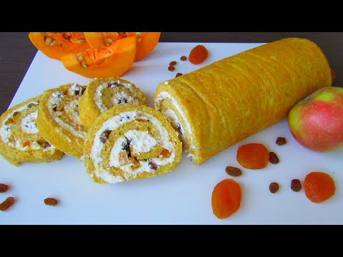 Видео: Рулет из ТЫКВЫ / Тыквенный рулет / Вкуснятина из ТЫКВЫ / Потрясающе ВКУСНЫЙ ДЕСЕРТ за недорого!