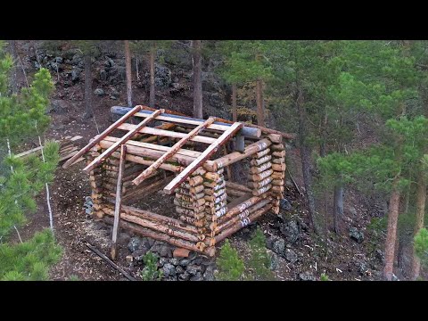 Видео: ЧТОБЫ ВЫЖИТЬ В ГОРАХ Я ПОСТРОИЛ МАЛЕНЬКУЮ ИЗБУ