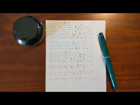 Видео: Чернила, которые мне нравится использовать в сверхтонких перьевых ручках