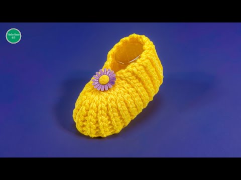 Видео: Супер легкая детская обувь для вязания крючком