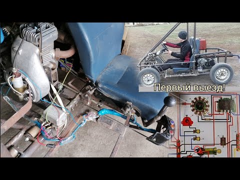 Видео: Крепёж тросов, проводка, первый выезд / установка двигателя на самодельный багги (часть 5)