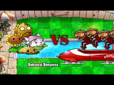 Видео: Туториал как пройти мини-игру Bobsled Bonanza  в Растения против зомби