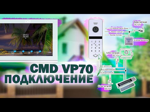 Видео: Подключение вызывной панели CMD-VP70CR Full HD со встроенным считывателем Mifare (13.56 Мгц)