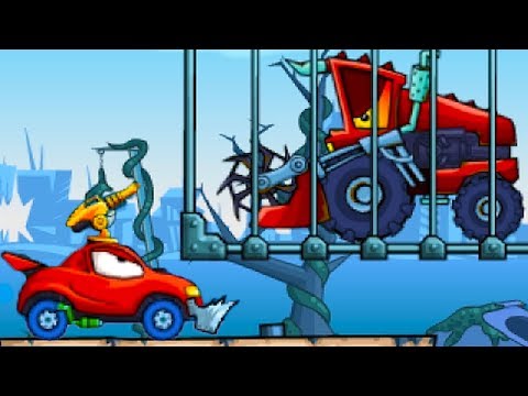 Видео: Car Eats Car 3 #34 Начало. Машина ест машину с Красной машинкой. Хищные машины с Кидом