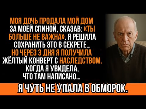 Видео: моя дочь продала мой дом за моей спиной: «мне нужны деньги, ты больше не важна» что я сделала после