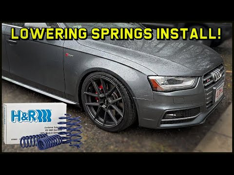 Видео: B8.5 S4 Самый быстрый способ установки заниженных пружин!! Вы не поверите!
