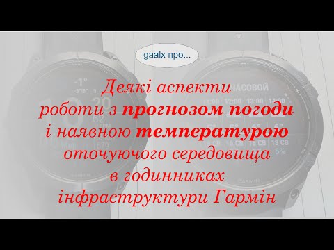 Видео: Тонкощі налаштування Прогнозу погоди в годинниках інфраструктури Гармін