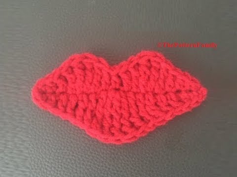 Видео: Как связать крючком узор «Губы» № 514 от ThePatternFamily