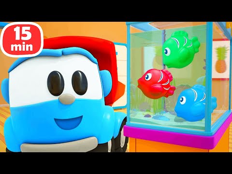 Видео: Делаем аквариум и печатаем динозавров! 🐠🦖 Мультики Грузовичок Лева