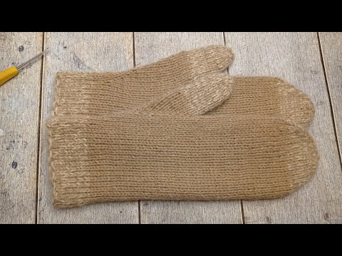 Видео: Вяжем спицами варежки, самый лучший вариант,просто и быстро вяжется...