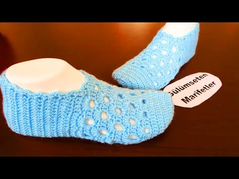 Видео: вязание тапочки спицами