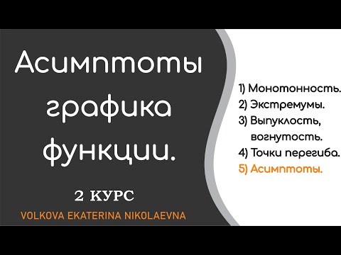 Видео: Асимптоты графика функции.