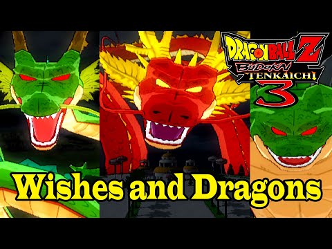 Видео: Dragonball Z Budokai Tenkaichi 3 - Собирая все желания и драконов (Шенрон, Порунга, Красный Шенрон)